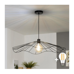 Brilagi - LED luster na sajli CERIA WIRE 1xE27/40W/230V O 80 cm crna