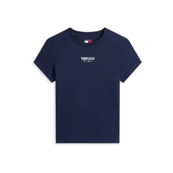 Tommy Jeans Majica ESSENTIAL mornarska/rdeča/bela