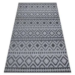 eoshop Preproga Strukturna SOLE D3852 Boho, diamantov - ravnega tkalstva siva ( - Velikost: 120x170 cm)