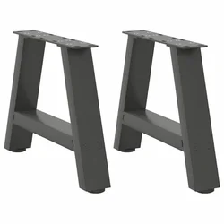 Noge za klub stolić A-oblika 2 kom antracit 50 x (30-31) cm čelik