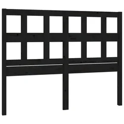 Vidaxl Posteljno vzglavje črno 165,5x4x100 cm trdna borovina
