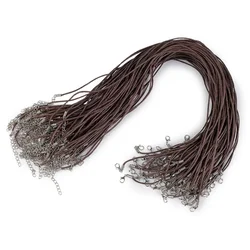 Voskana vrvica s karabinom dolžine 45 cm - rjava kava (100 kosov)