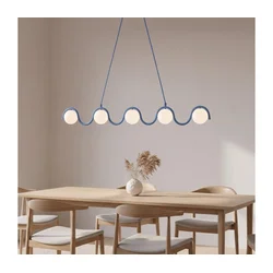 Luster na sajli SINUS 5xG9/8W/230V plavi
