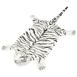 Vidaxl Plišasta preproga tiger 144 cm bele barve