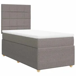 Vidaxl Box spring postelja z vzmetnico taupe 80x200 cm blago