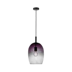 Nordlux - Luster na sajli UMA 1xE27/40W/230V prečnik 23 cm crna/zadimljena