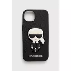 Karl Lagerfeld KLHCP13MOKPK iPhone 13 6,1 black hardcase Saffiano Ikonik Karl`s Patch (KLHCP13MOKPK)