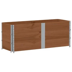 Okviri za palete 3 kom smeđi 150x50 cm od masivne borovine