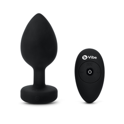 b-Vibe Vibrating Jewel Plug XXL Black