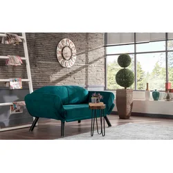 Atelier del Sofa Dvosed na razvlačenje Genzo 177x87x75cm Petrolej