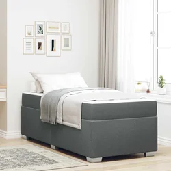 Vidaxl Konstrukcija postelje Drugo Temno siva 80 x 200 cm blago
