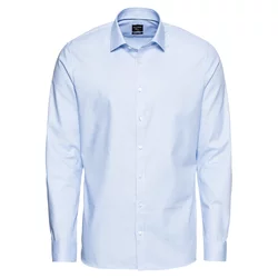 OLYMP Poslovna srajca No. 6 Faux Uni, modra