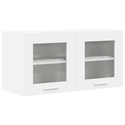 Vidaxl Viseča omarica z vrati Bela 80 x 31 x 40 cm Konstruiran les