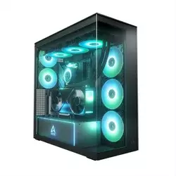 ARCTIC kućište Arctic E-Atx Mid-Tower Xtender Vg ogledalno crno (vertikalno montiranje grafičke kartice) kaljeno staklo