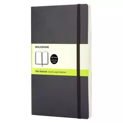 Moleskine bilježnica, L, bez crta, meki uvez, antracit