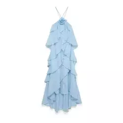 VERO MODA Večerna obleka VMDelilah svetlo modra