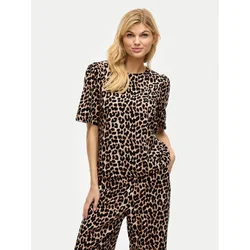 Vila Bluza Liopana 14105564 Rjava Regular Fit