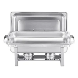 VEVOR Set za postrežbo Chafing Dish 8 Qt 6-delni srebrni