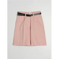 Sinsay - Jorts teksas šorts sa visokim strukom i kajšem - roze