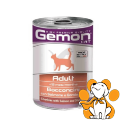 Gemon Cat Adult Chunkies With Salmon And Shrimps 415g, Hrana Za Odrasle Mačke