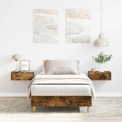 vidaXL posteljni okvir brez ležišča Dimljen hrast 90x190 cm