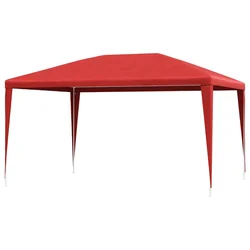 Šator za zabave 400 x 300 x 255 cm Crvena PE i čelik