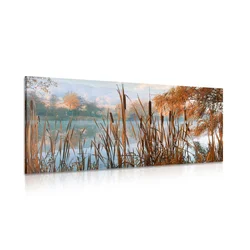 Slika reka sredi jesenske narave - 60x30