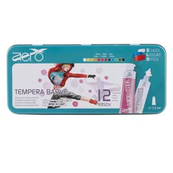 Boja tempera Aero 7,5ml tubice 12 kom u limenoj kutiji, design plesačica