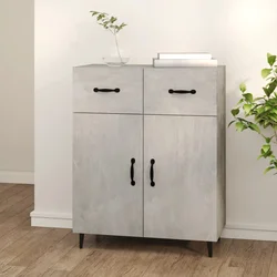 Komoda siva boja betona 69,5x34x90 cm od konstruiranog drva