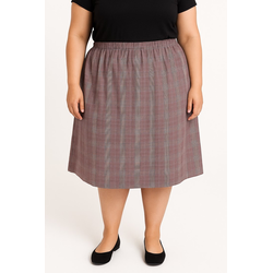 Plus size krilo s karo potiskom, vijola