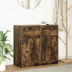 Komoda s ladicama dimljenog hrasta 80x34x76cm konstruirano drvo