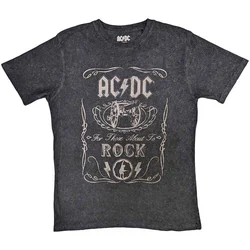 AC/DC Cannon Swig Wash Collection Dip-Dye On Black L Majica