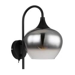 Globo 15548W - Zidna lampa MAXY 1xE27/40W/230V crna