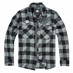 Moška srajca Ozzy Osbourne - Check - BRANDIT - 61040-black_charcoal_ch