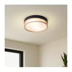 Brilagi - Plafonsko svetlo ORINO 2xE27/40W/230V prečnik 27 cm crna/hrast