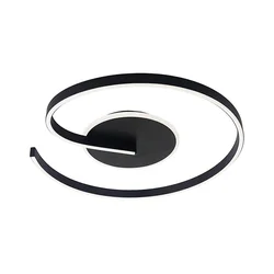 LED plafonsko svetlo LORENZO LED/22W/230V, prečnik 50 cm, crno