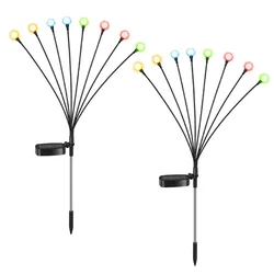 Solarne baštenske lampe RGB, set 2 komada
