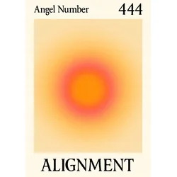 Plakat 21x30 cm afirmacija angelska številka 444 angelska številka A4