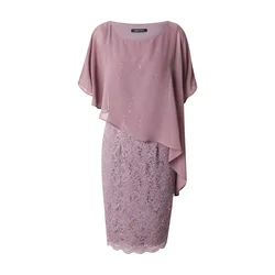 SWING Koktejl obleka mauve