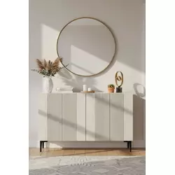 HANAH HOME Komoda Corsa 120 White Travertine