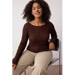 Trendyol Curve Ženska bluza Tbbaw26Af00030, Braon