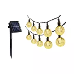 LED solarni lanac 30xLED/0,12W/1,2V 1xAA 3000K IP44 400 mAh