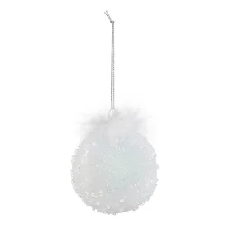 Kugla Za Jelku Staklena 8cm Feather