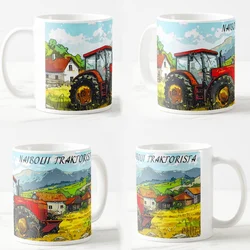 Šolja Najbolji traktorista, 330 ml, Bela