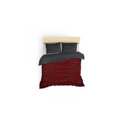 LEssentiel Maison Komplet posteljina Verda Claret, 240x220cm, Crveno-siva