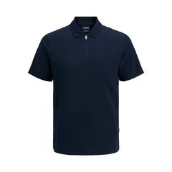 JJ Rebel by Jack & Jones polo majica Reeze sa rajsferšlusom za muškarce, teget, S