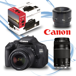 CANON digitalni fotoaparat EOS 600D + EF-S 18-55 mm + EF 75-300mm + EF 50mm F1.8