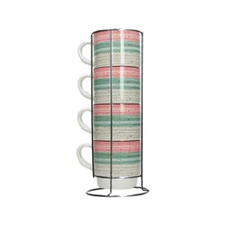 Tognana Set šolja Pastel, 320 ml, 4 komada, Šareni