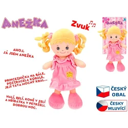 Anezka 36 cm lutka na baterije Češko govoreča in pojoča blondinka