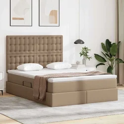 Krevet s prostorom za pohranu s LED-om Kapućino 140 x 200 cm